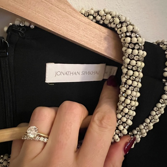 Jonathan Simkhai KATHERINE DIAMANTE CUTOUT MINI DRESS size 4 - Picture 7 of 8